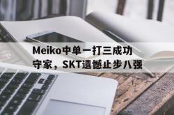 百家乐多台下注-Meiko中单一打三成功守家，SKT遗憾止步八强